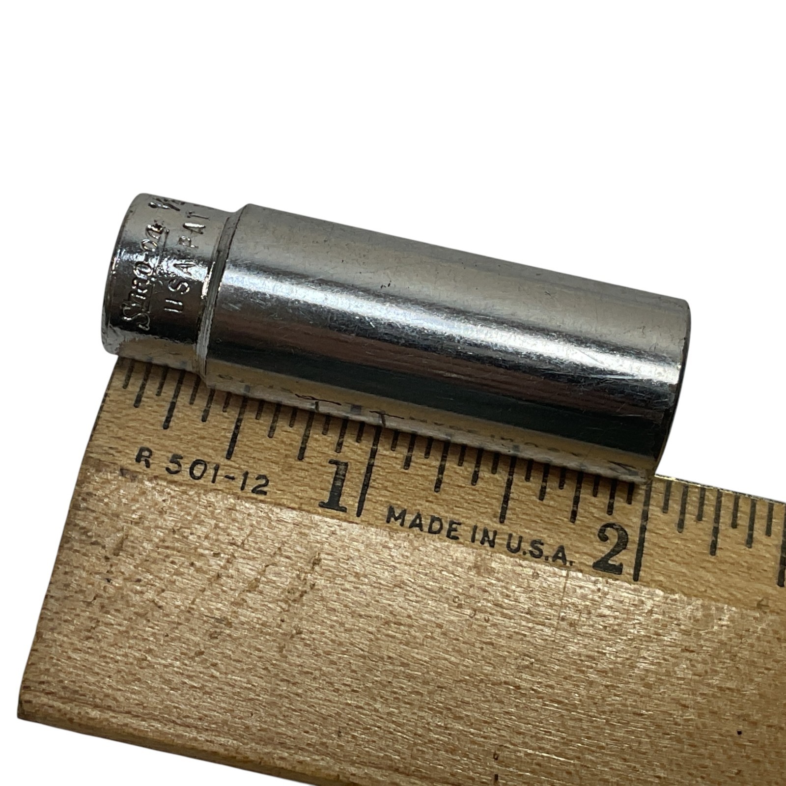 Snap-on STM16 1/2″ Deep 6 Point Socket 1/4″ Drive Chrome USA Mechanic Tool