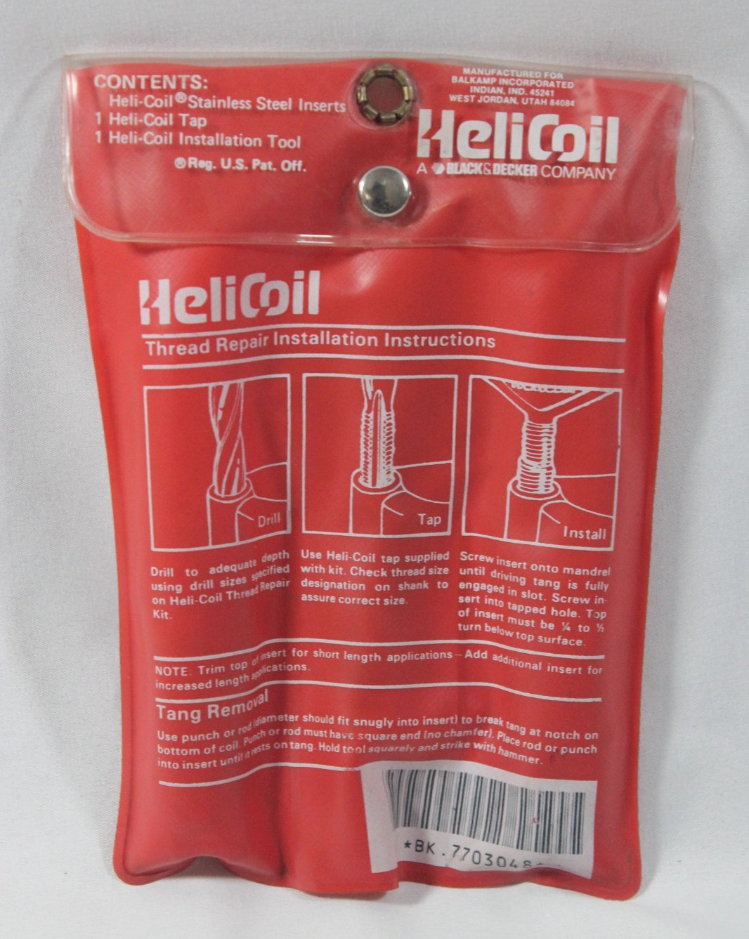 Heli‑Coil Thread Repair Kit 1/2-13 UNC Tap Tool Inserts Preowned USA Complete