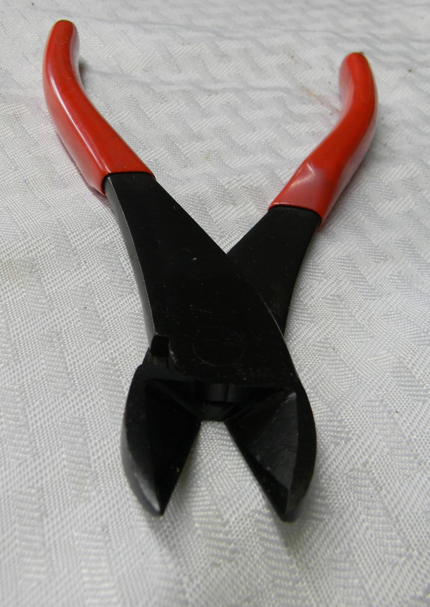 SNAP-ON 7-3/4″ LONG RED VINYL GRIPS HIGH LEVERAGE DIAGONAL CUTTERS #388CP