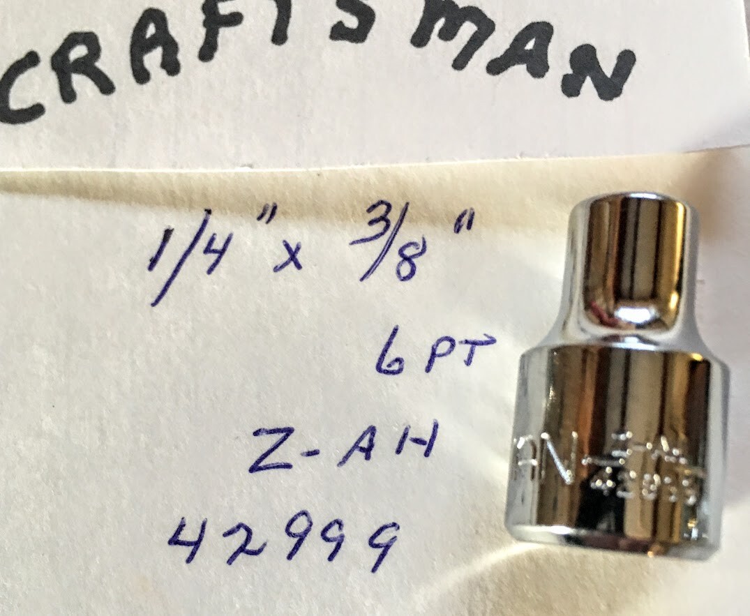 Craftsman 1/4″ x 3/8″ Dr Socket Z-AH 42999 – 6 Point Free USA Shipping