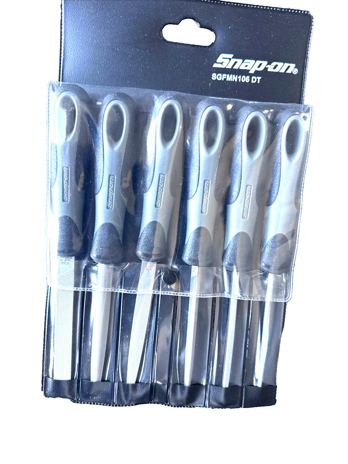 New Snap-on™ SGFMN106DT Grey 6-piece Soft Grip Handle Miniature File Set
