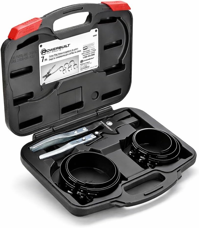 Pro Piston Ring Compressor Tool Kit Ratchet Pliers for Car Engine Maintenance