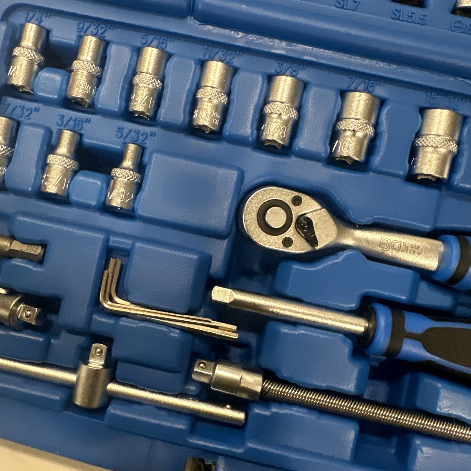 BGS 1/4″ Inch Mechanic Socket Set 46 Pc. Set SAE No. 2141 Steckschlüssel-Satz