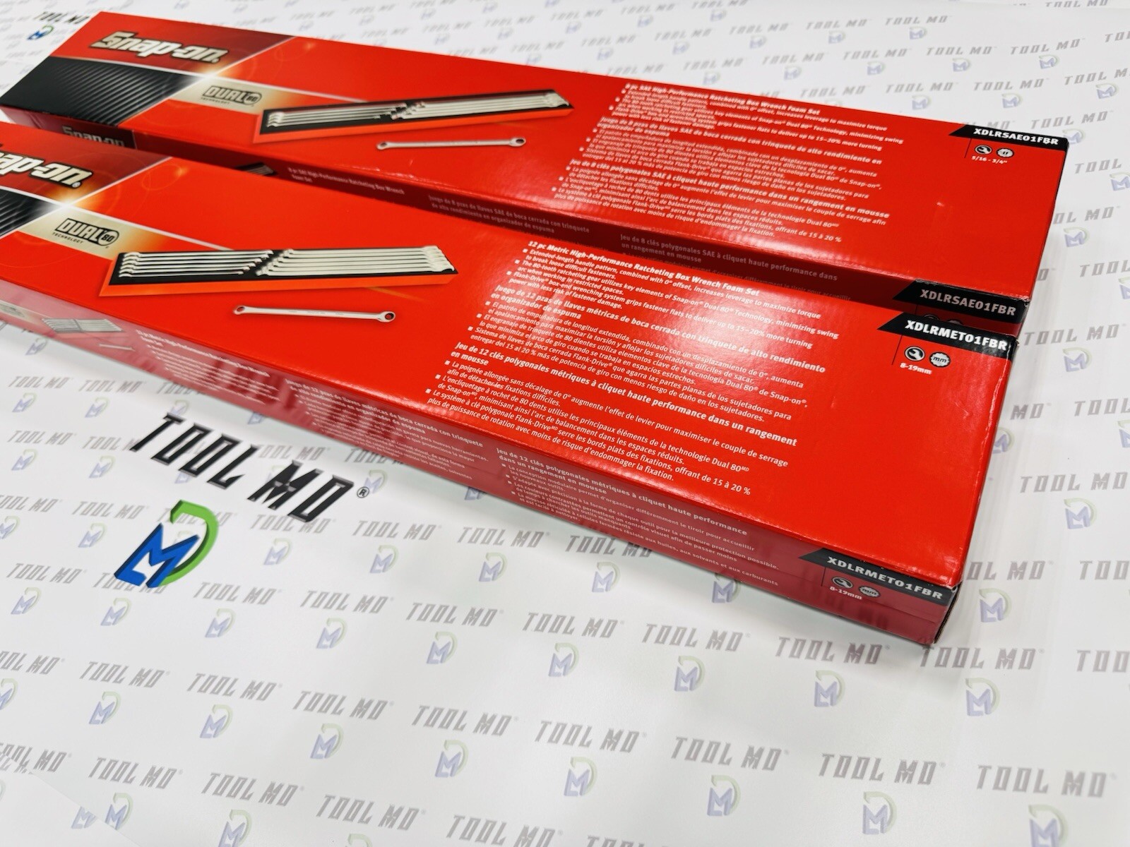 Snap-on Tools 20pc Metric & SAE High-Performance Ratcheting Box Wrench Foam Set