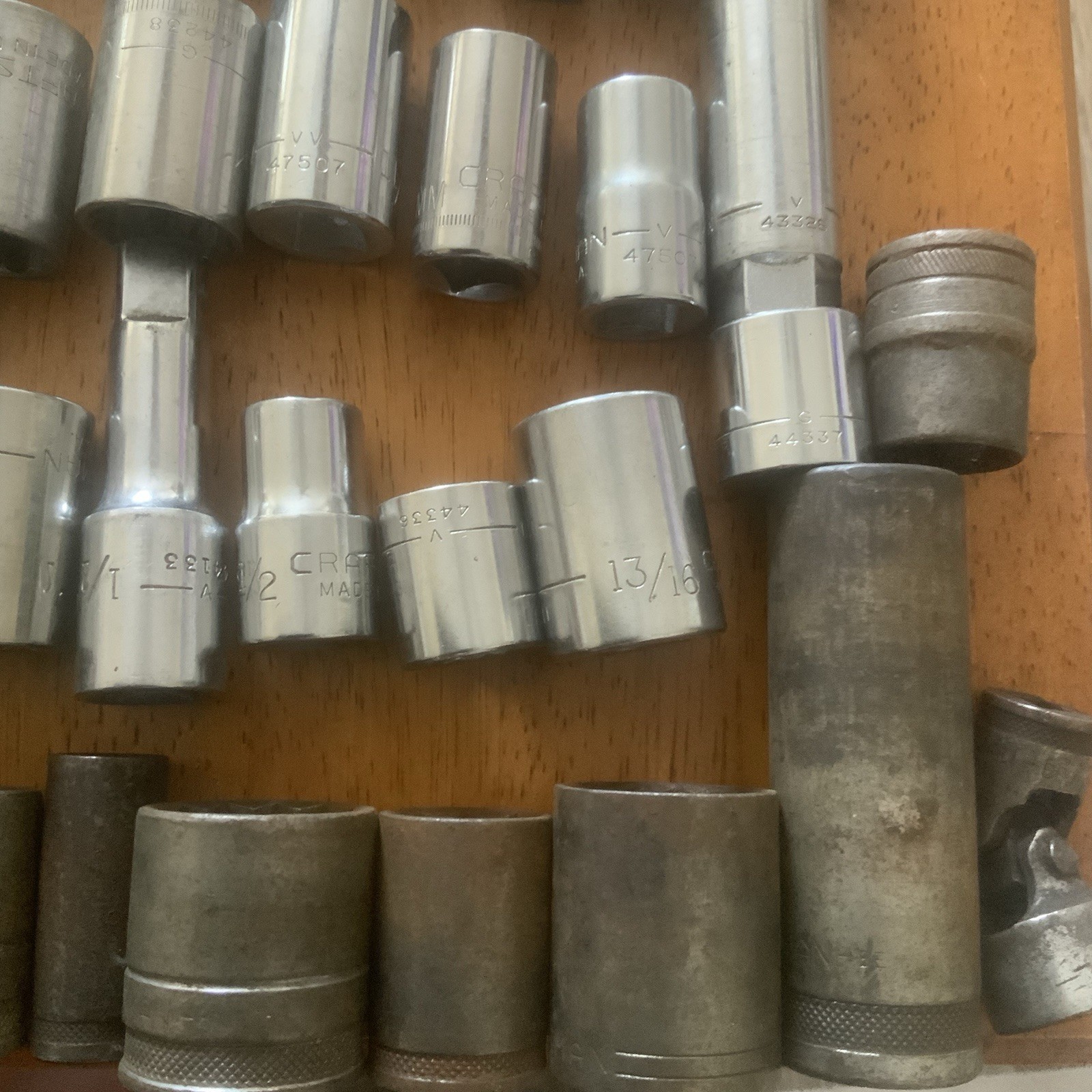 Lot Of 155 All Craftsman Sockets & Extension (Mixed Sockets Lot) Vtg Euc