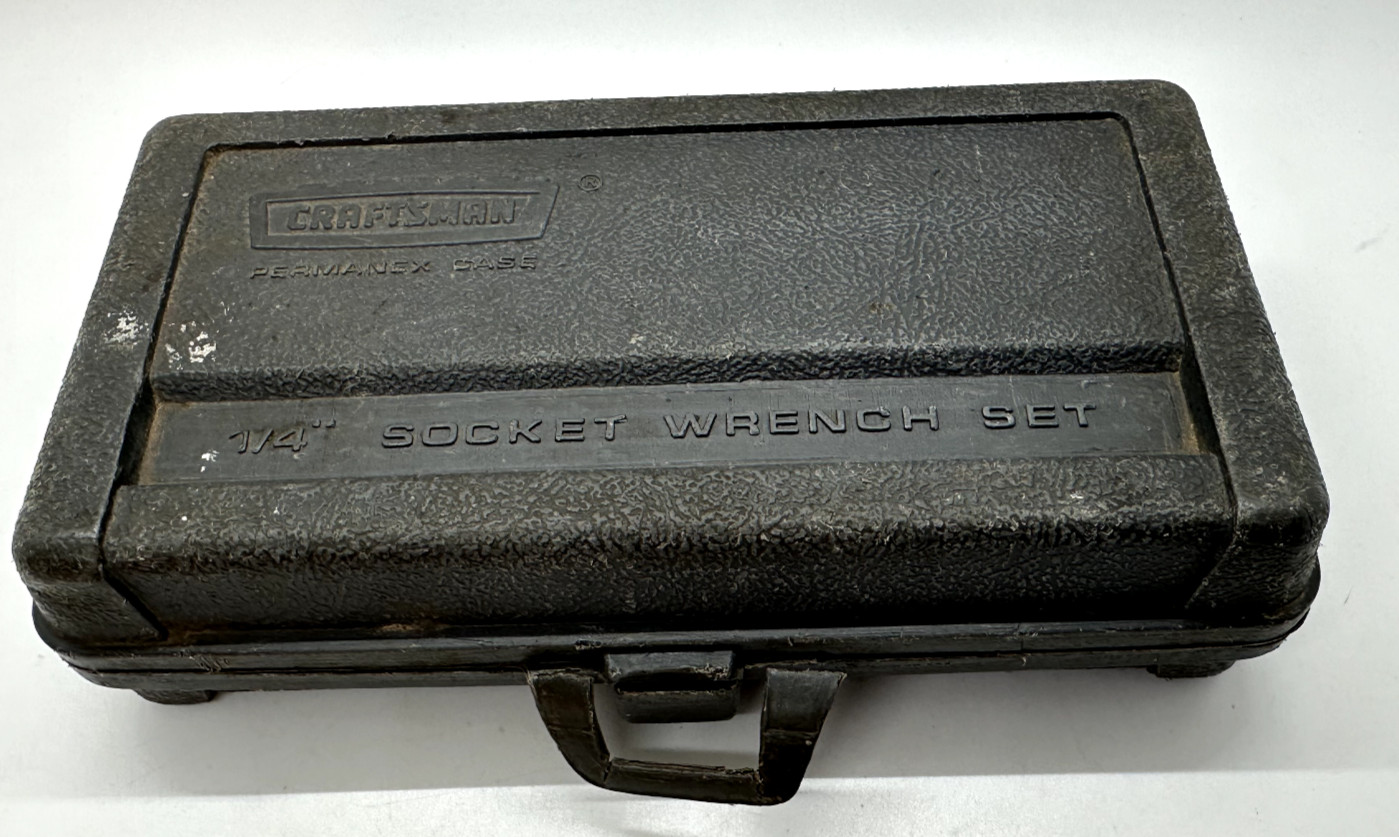 Craftsman Tools 1/4″ Ratchet Socket Set General Service Extension Lot SAE Case