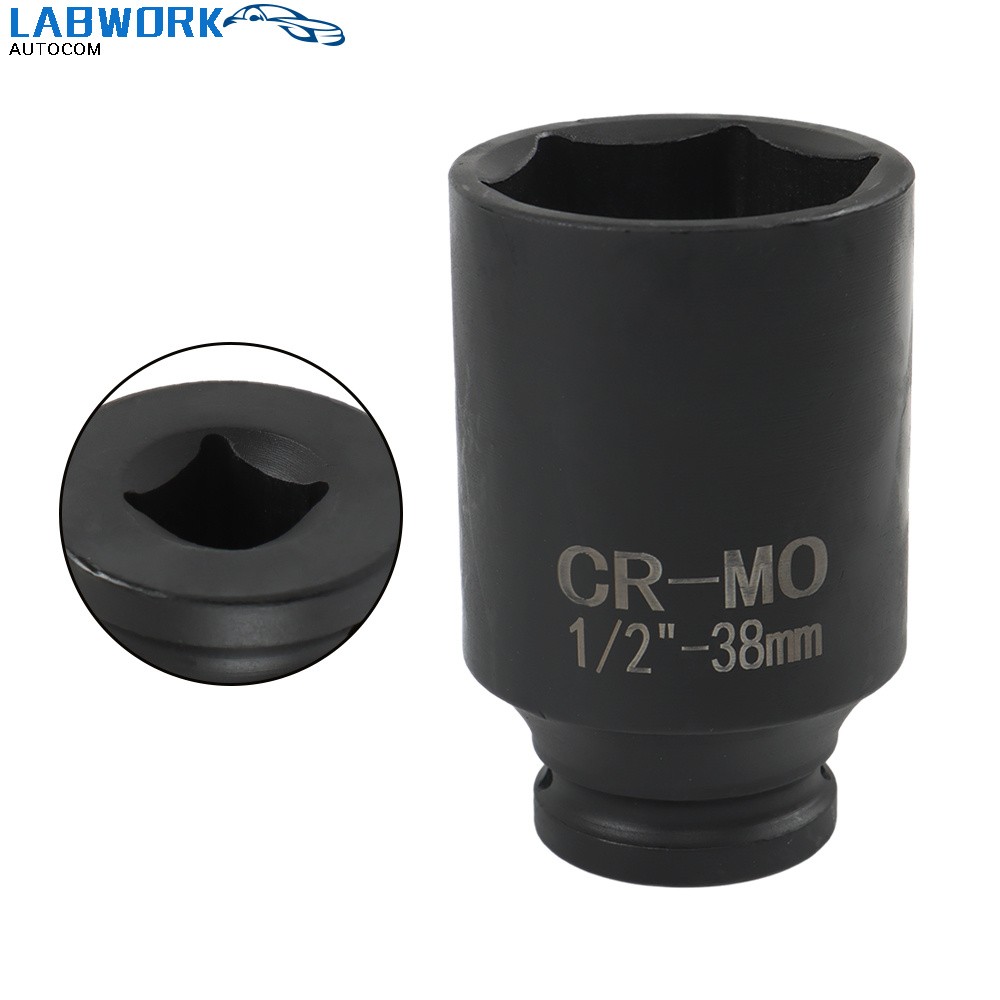 9Pcs Deep Impact Socket Set 1/2″ 29mm-38mm Drive Metric Axle Hub Nut Socket
