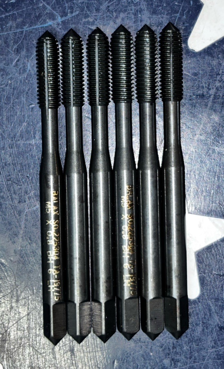Six BALAX M5 X .8 LH Threadforming Tap TA-19775 Tapered Left Hand M5x0.8 6 Taps