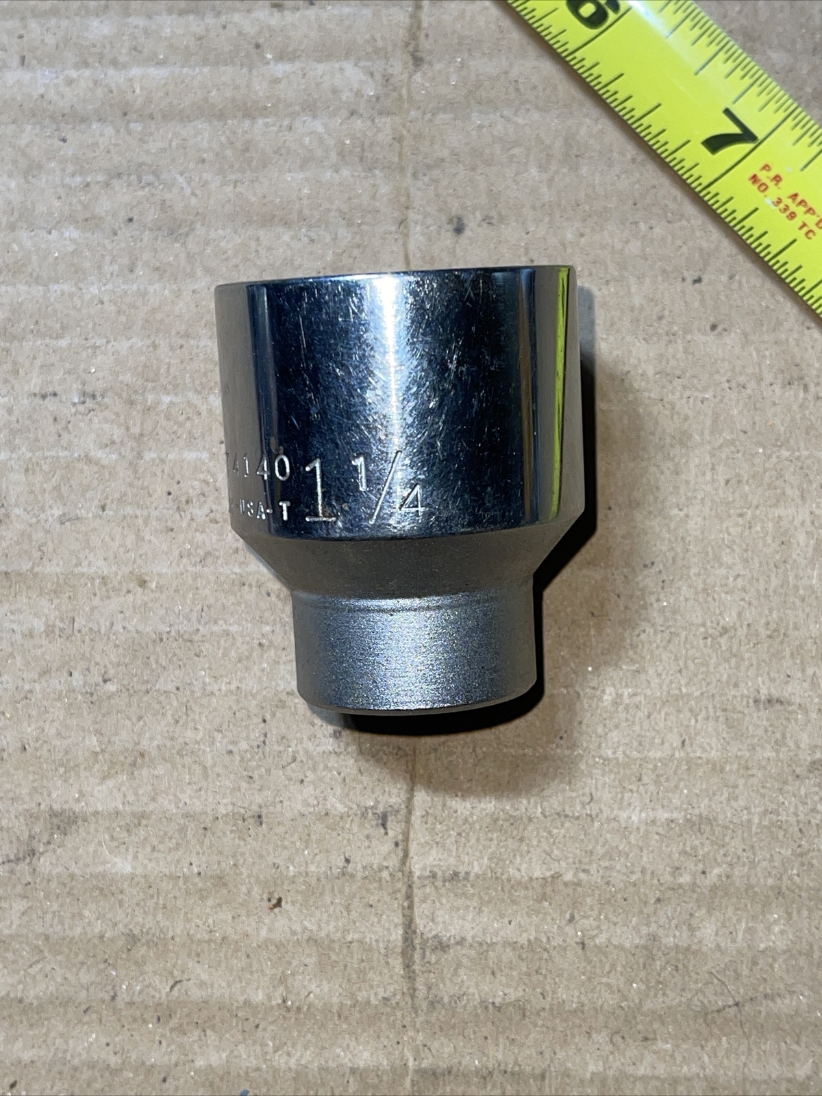 Wright USA 4140 1-1/4 In SAE 1/2” Drive 12 Point Socket 1 1/4 Vintage