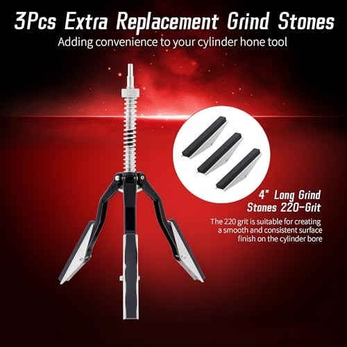 Adjustable Cylinder Hone Tool for Engine Repair, 2″ to 7″ Diameter, 3PC Stones 2