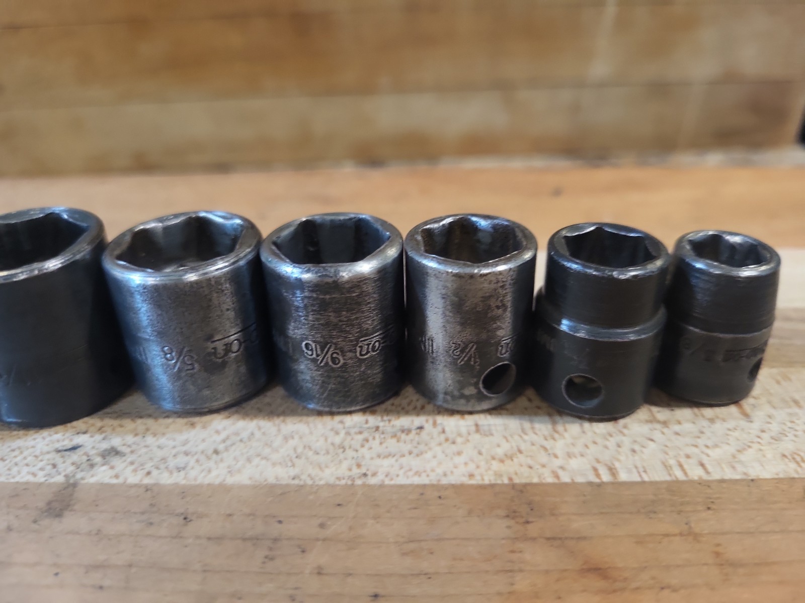 Snap On 207IMF 3/8″ Dr. 7 Pc. SAE Shallow 6 Pt. Impact Socket Set 3/8″-3/4″