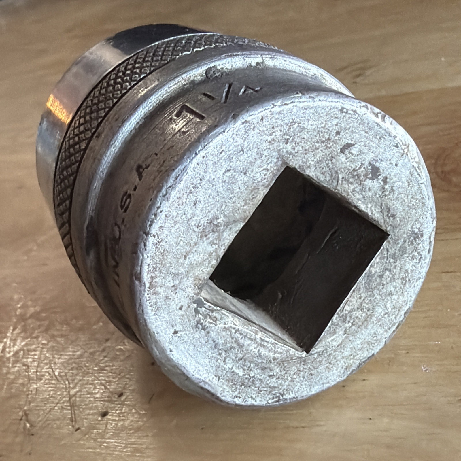 Bonney Tools 1-1/4″ Shallow Socket 3/4″ Drive 12 Point Knurled HD40 Vtg USA
