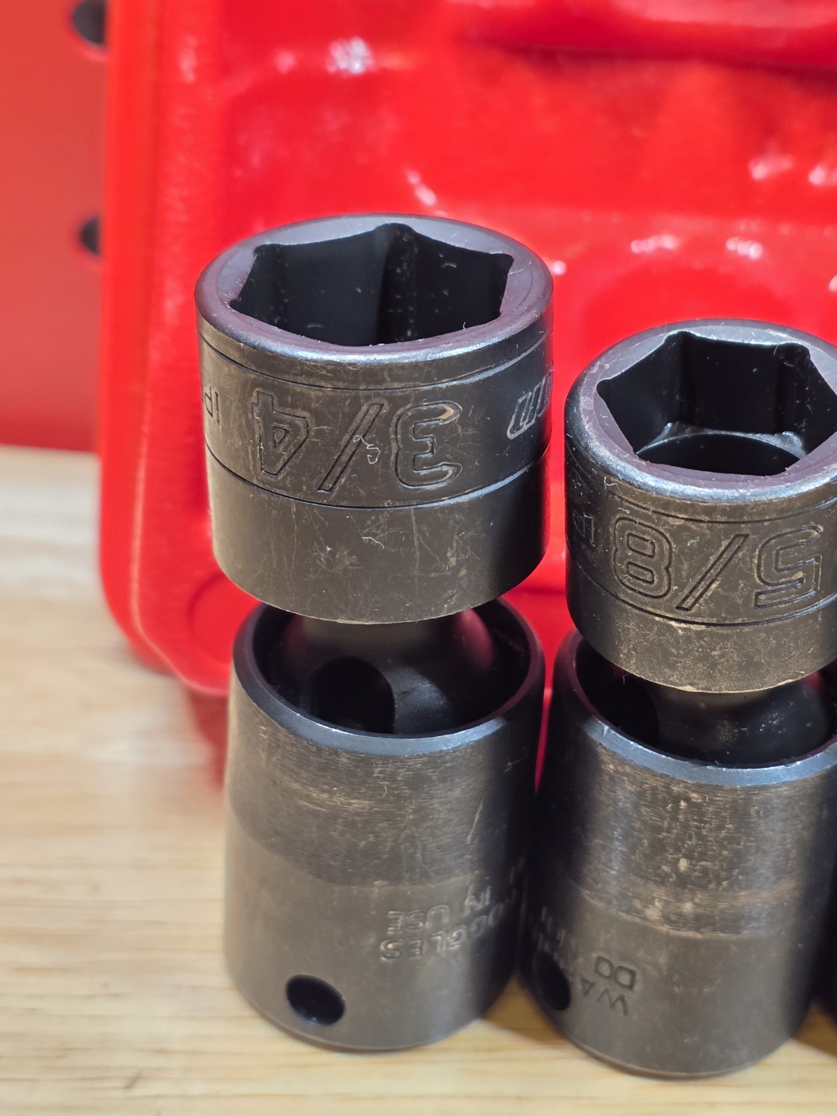 Snap-on 205IPF UNUSED 5-Piece 3/8″ Drive 6pt Shallow Impact Swivel Socket Set
