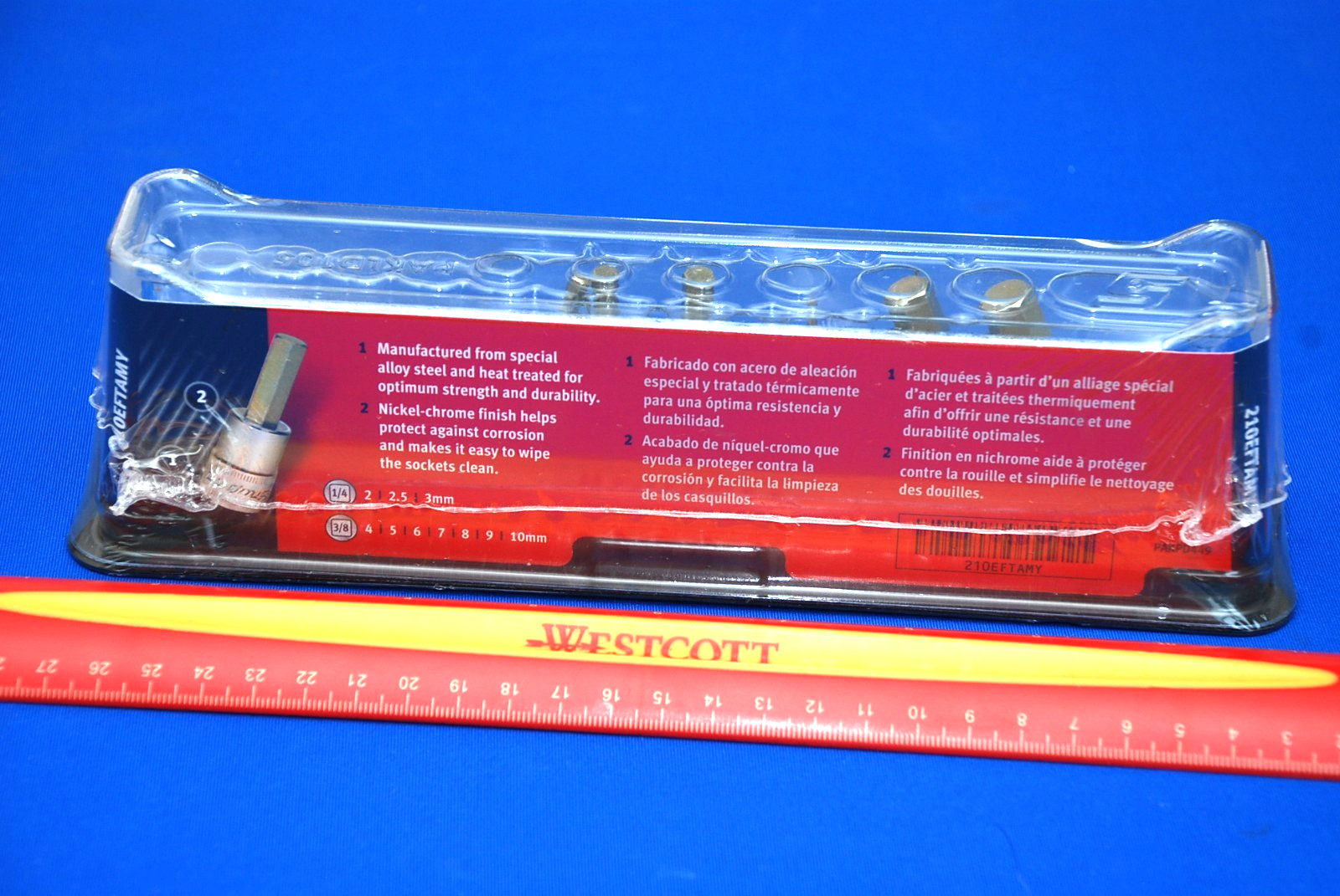 Snap-On NEW 10 Piece Metric Standard Hex Bit Socket Set 2-10 mm 210EFTAMY