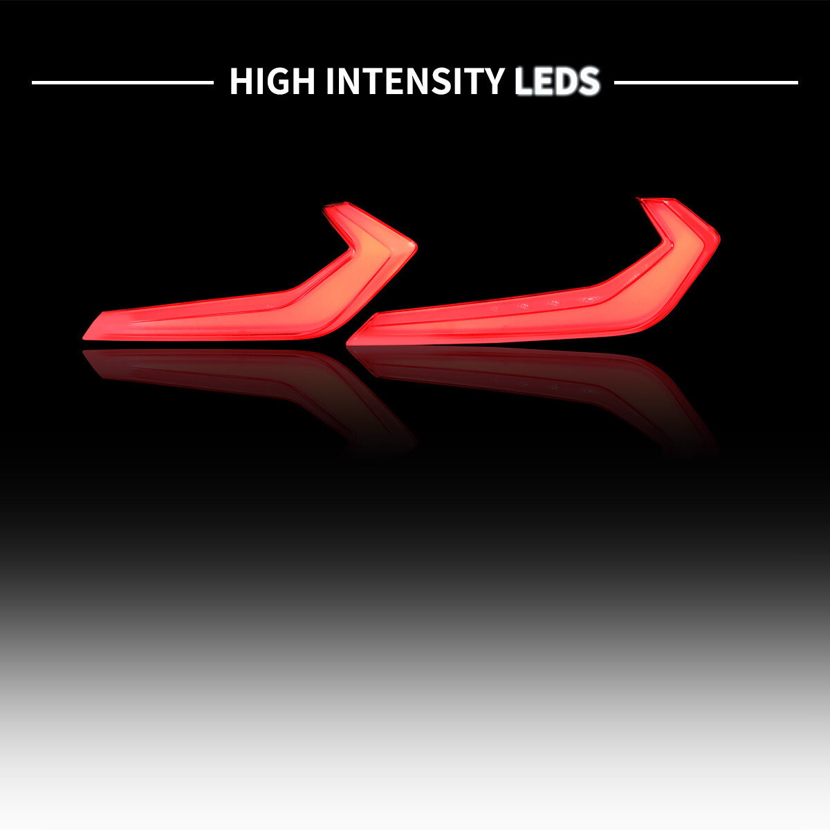 VLAND FULL LED Tail Lights For Chevy Camaro 2016-2018 DRL FULL Smoked Rear Light