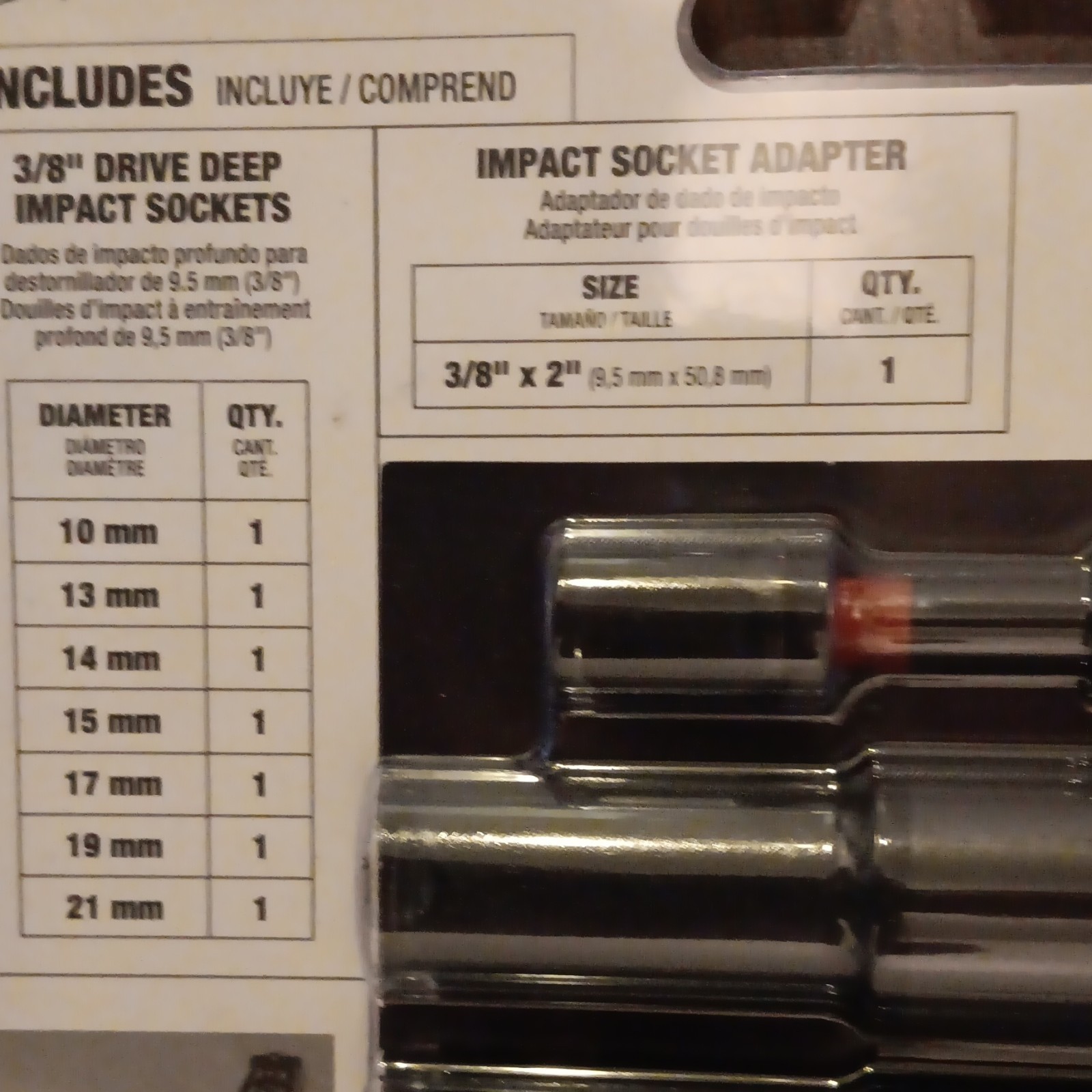 Milwaukee SHOCKWAVE 3/8″ Metric Deep Impact Socket Set 8-Piece