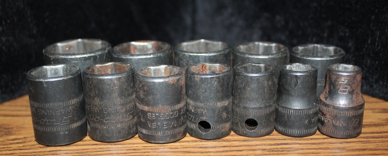 Snap On 6 pt IMFM 3/8″ Dr. 12 pc. Impact Shallow Socket Set 8mm-21mm – NO 10mm