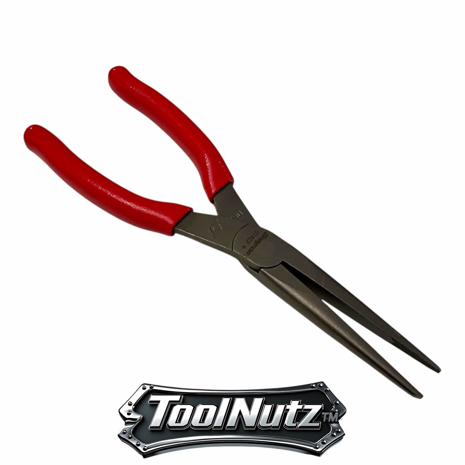 Snap-on Tools NEW 97ACF 9″in. RED Soft Grip Rounded Jaw Needle Nose Pliers USA