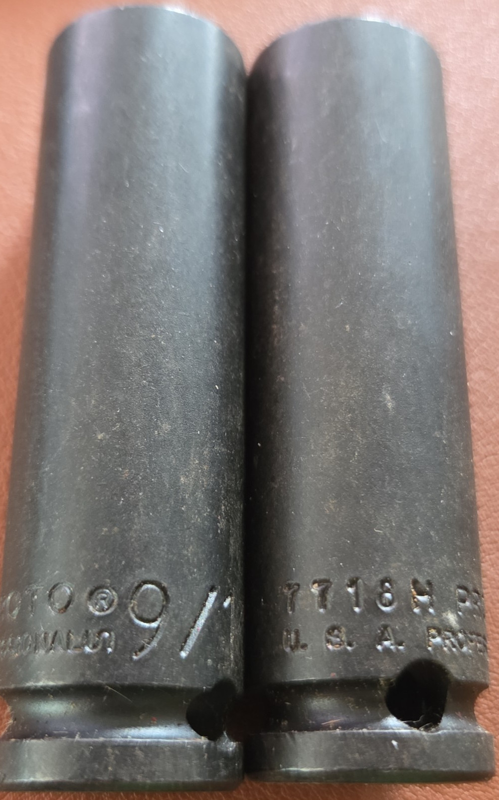 QTY 2 Proto 9/16” Deep Well 3/8”Drive Impact Socket J7718H Black Oxide 6 Point