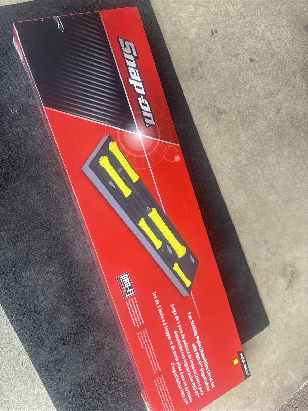 For Snap-on NEW 5-Piece HI-Viz Striking Prybar & Chisel Foam Set SPBSDC705DTFHV