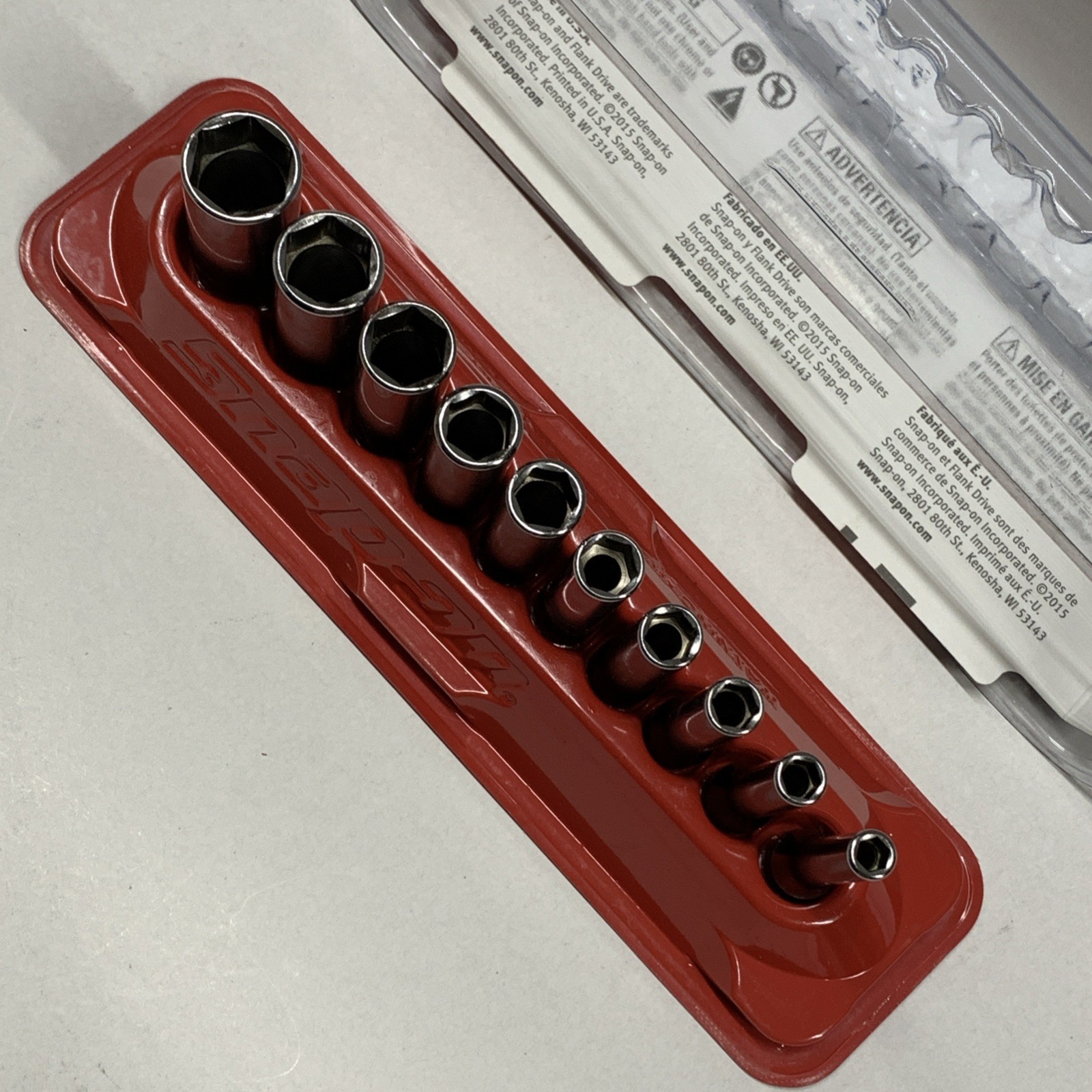 Snap On Tools 110STMY 10pc 1/4” Drive 6Point SAE Flank Drive Deep Socket Set NEW