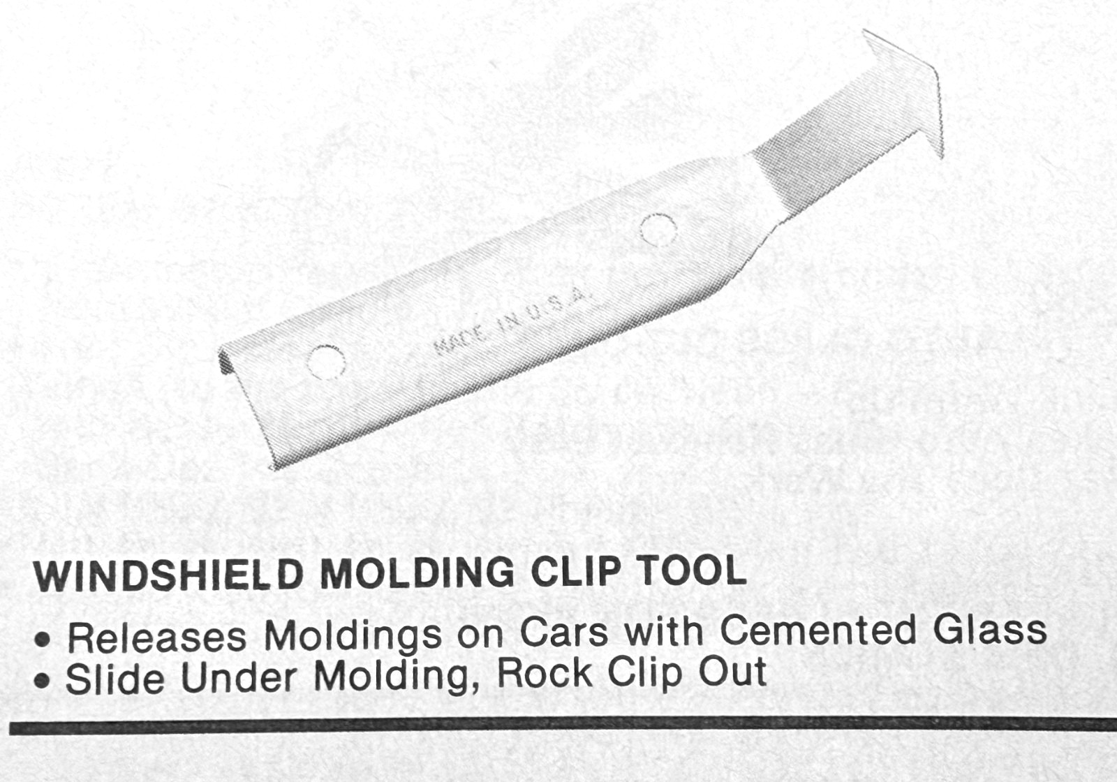 Blue Point GA243 Universal Windshield Molding Clip Release Tool Sold by Snap on