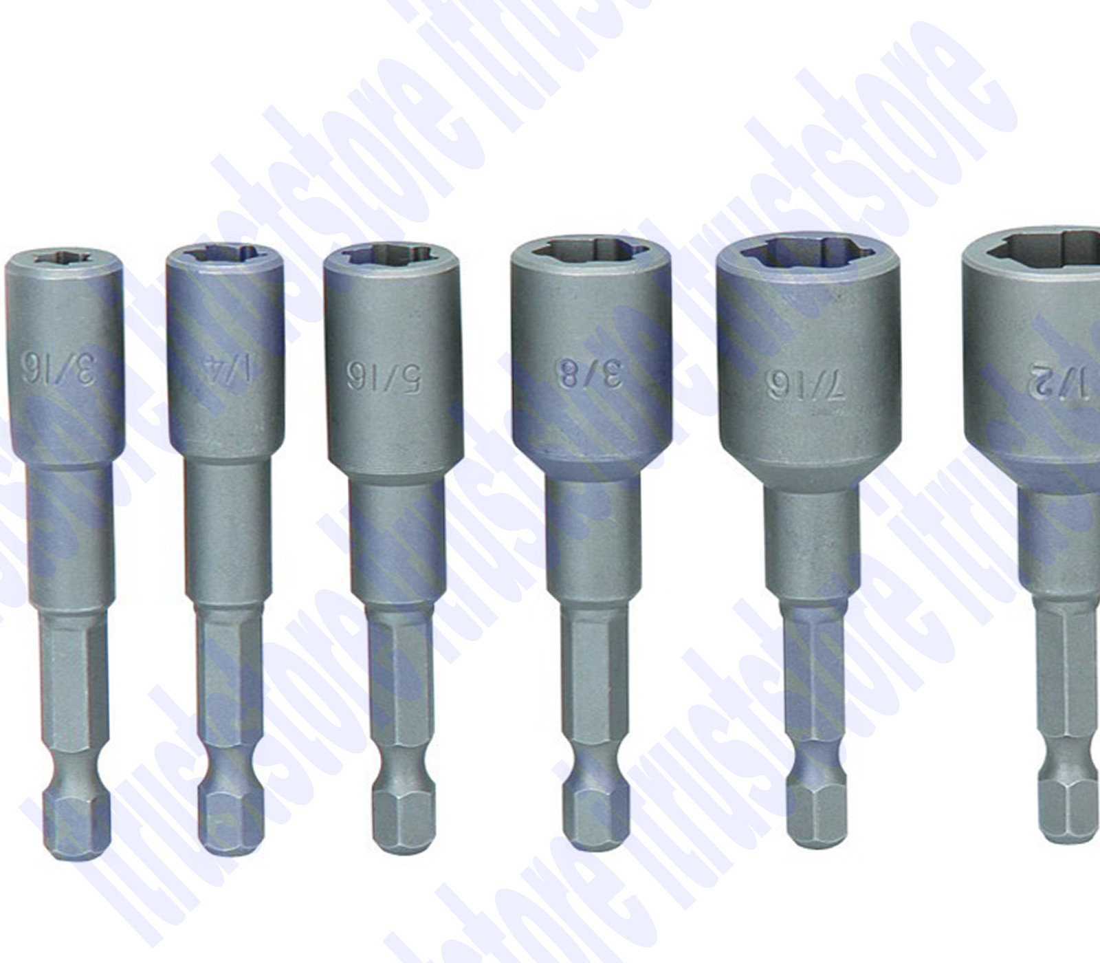 DRILL IMPACT DRIVER SMALL STRIPPED BOLT ROUNDED HEAD NUT EXTRACTOR SET 1/4 SHANK