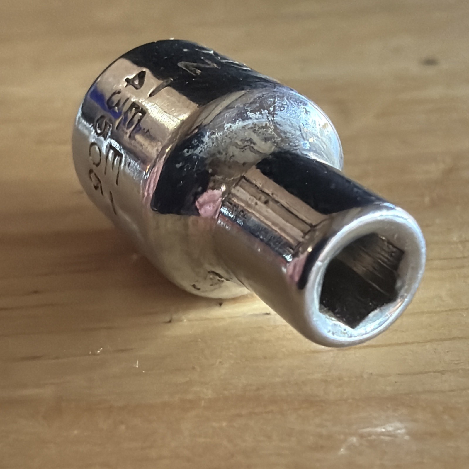 Craftsman 4mm Shallow Socket 1/4″ Drive 6 Point EE Series 43505 USA