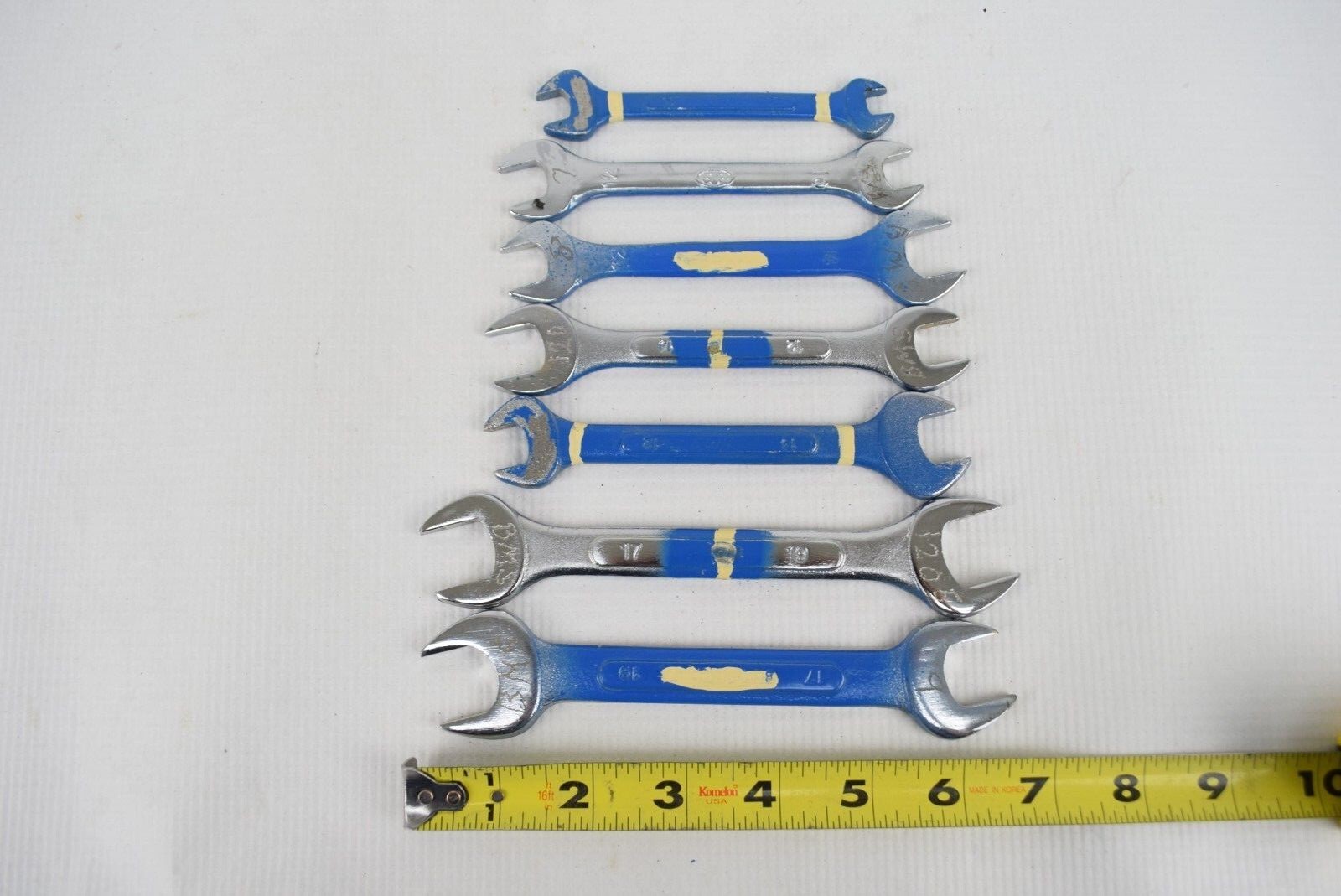 Chrome Vanadium Wrench Set Drop Forged Steel Lot of 7