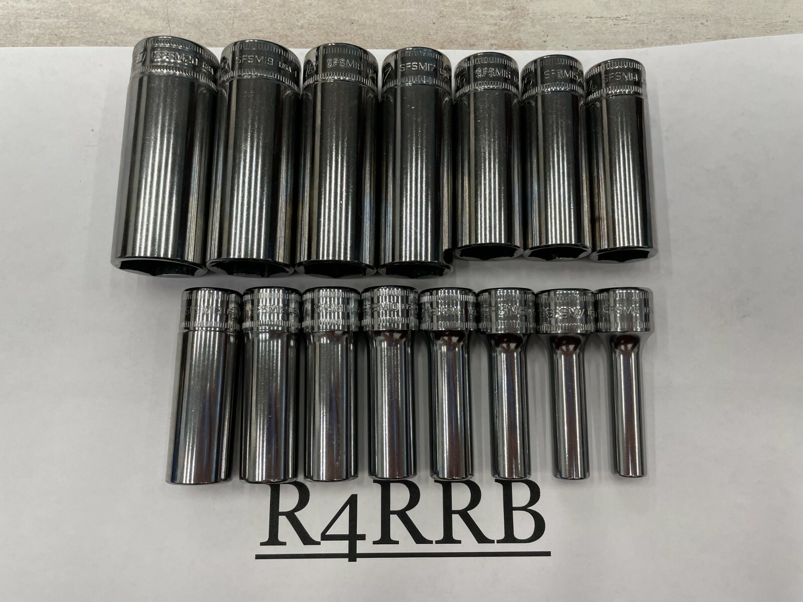 Snap-on Tools NEW 15pc 3/8″ Drive METRIC Deep 6 Point Socket BONUS Set 215SFSMY