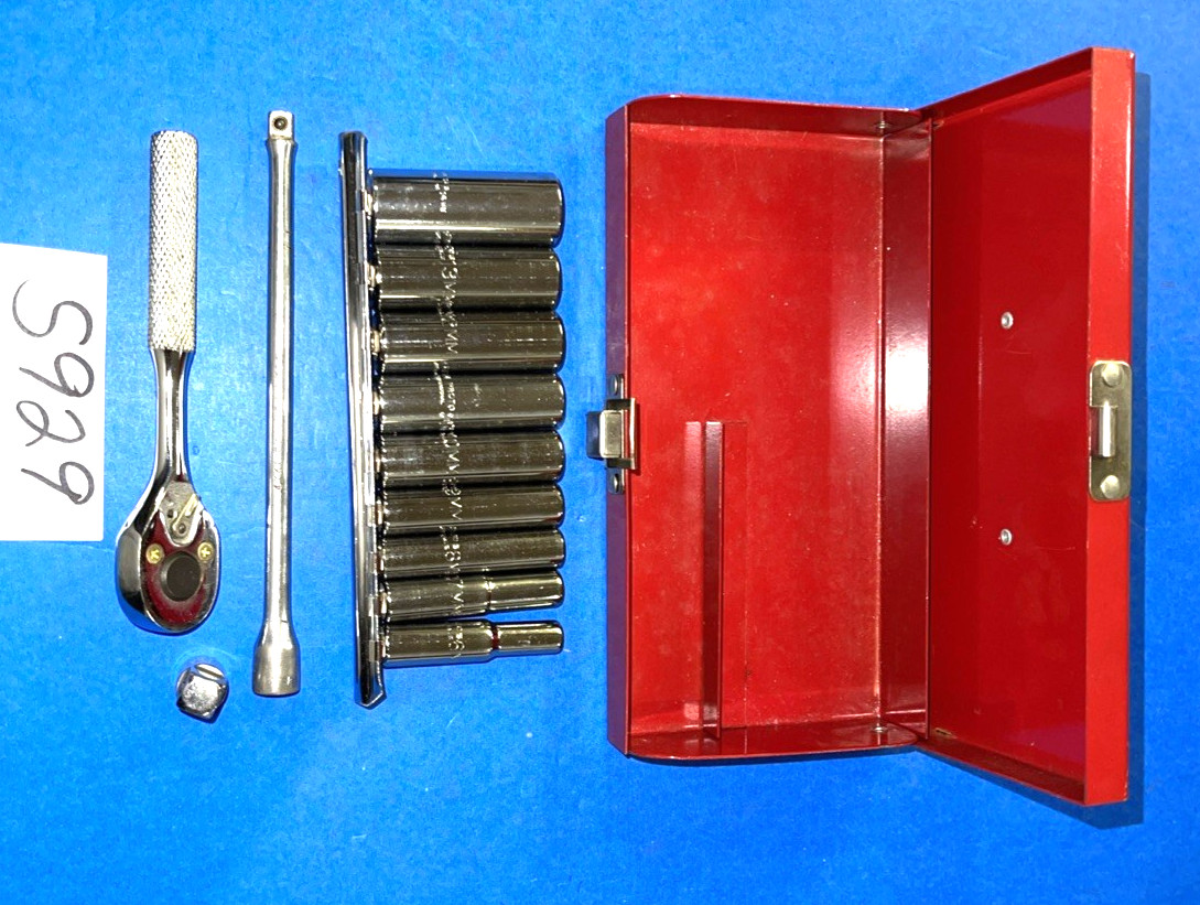 PROTO TOOLS 12 PIECE 1/4 DRIVE METRIC GENERAL SERVICE DEEP SOCKET SET