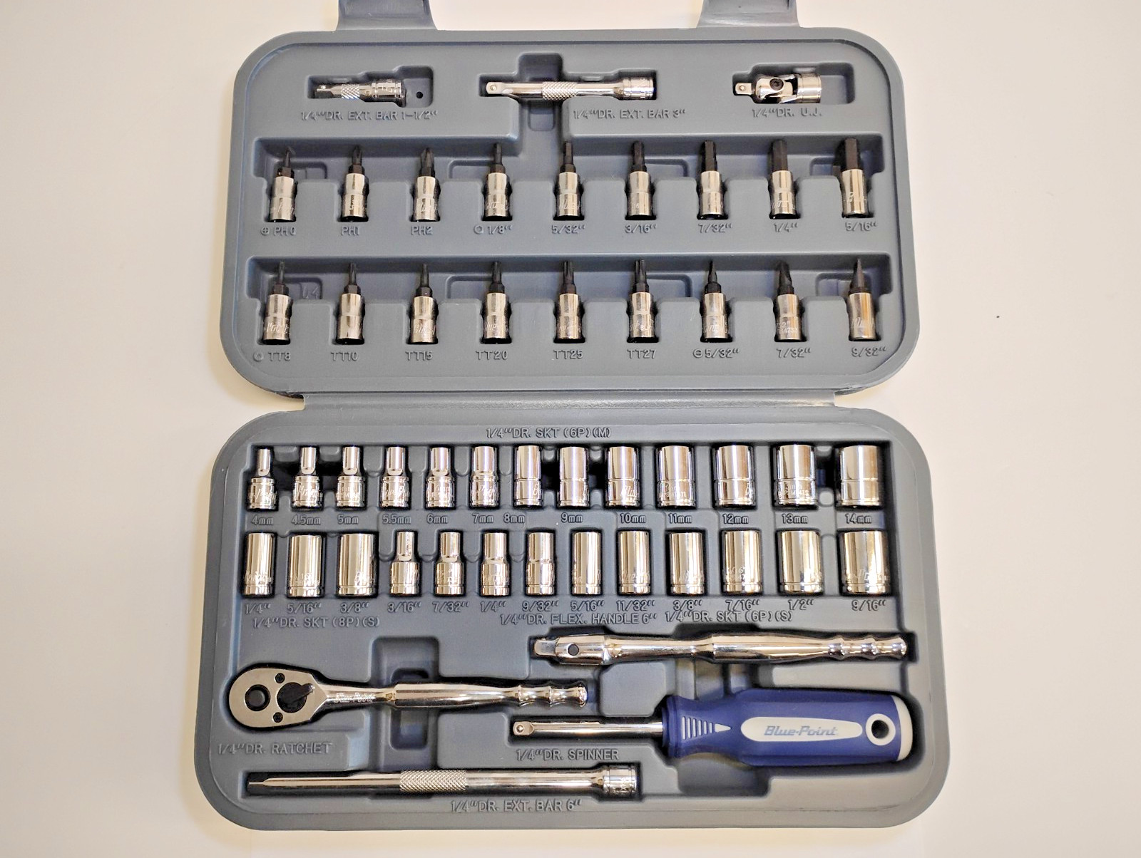 Blue Point Tools NEW BLPGSS1451A 1/4″ Drive 51Pc General Service SET SAE/METRIC