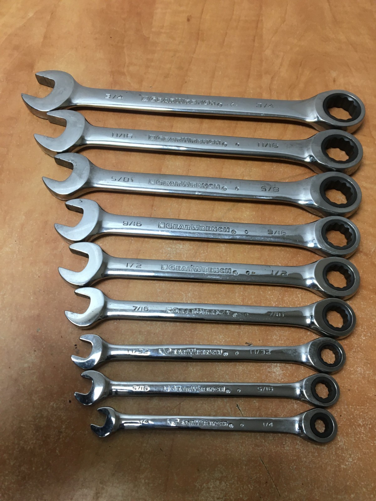 Gearwrench 20pc Ratcheting Wrench Set SAE Metric 8mm to 19mm 1/4 to 3/4
