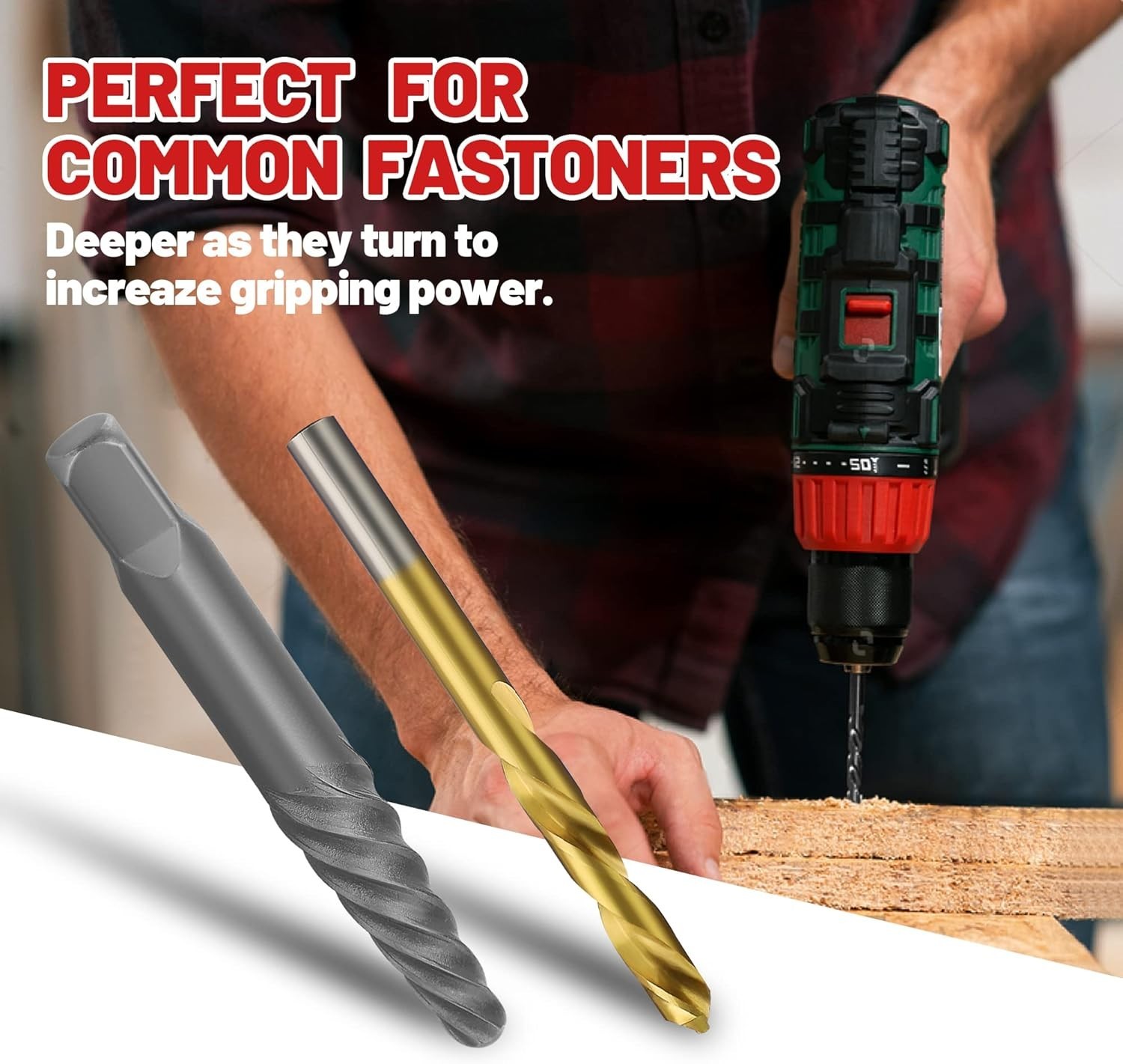 14 Pieces , Left Hand Drill Bits Set for Removing Stripped Screws and Broken …