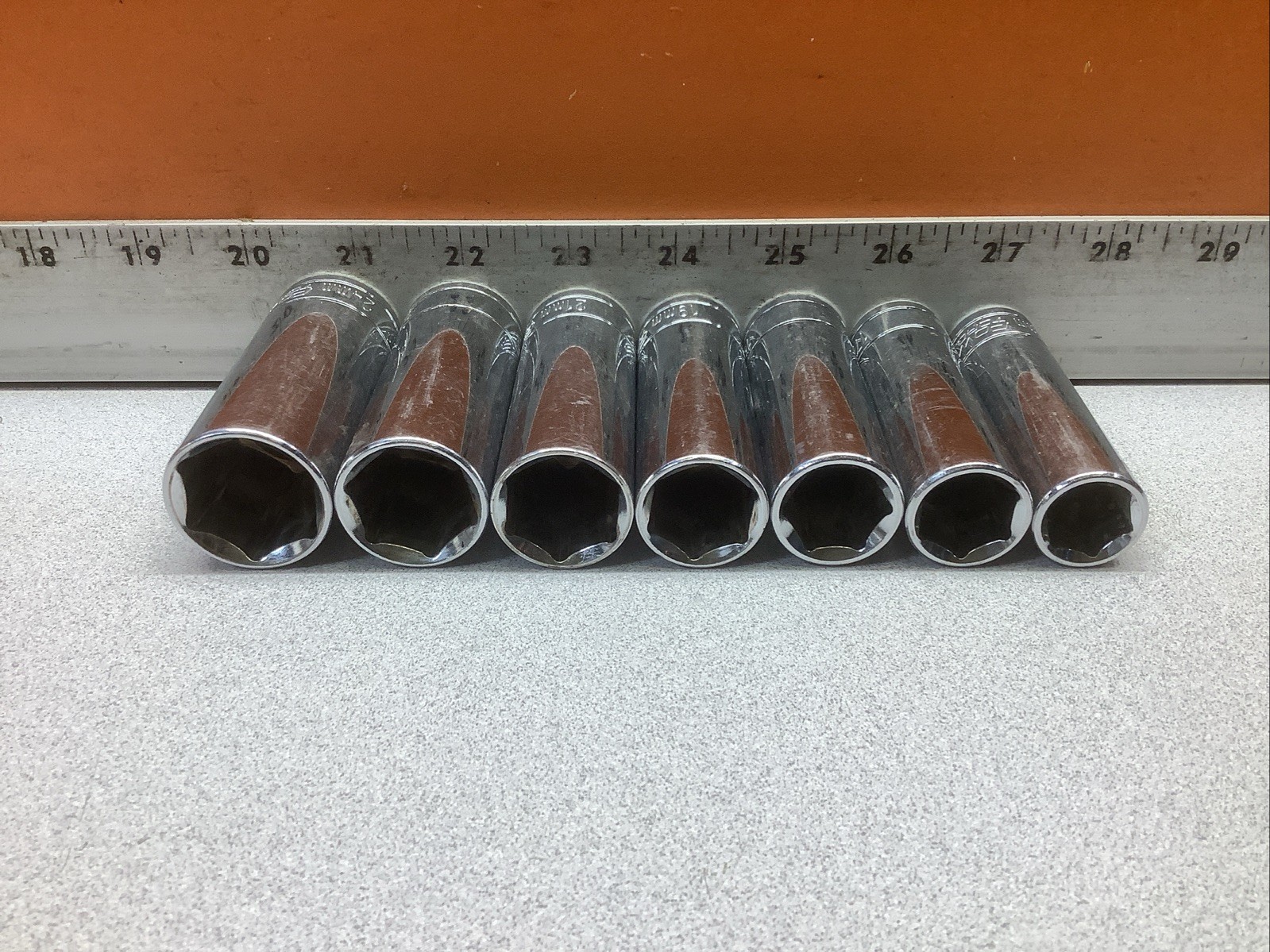 Power Torque (O’Reilly) 3/8 Drive Deepwell Metric Sockets 6 Point 7 Piece.
