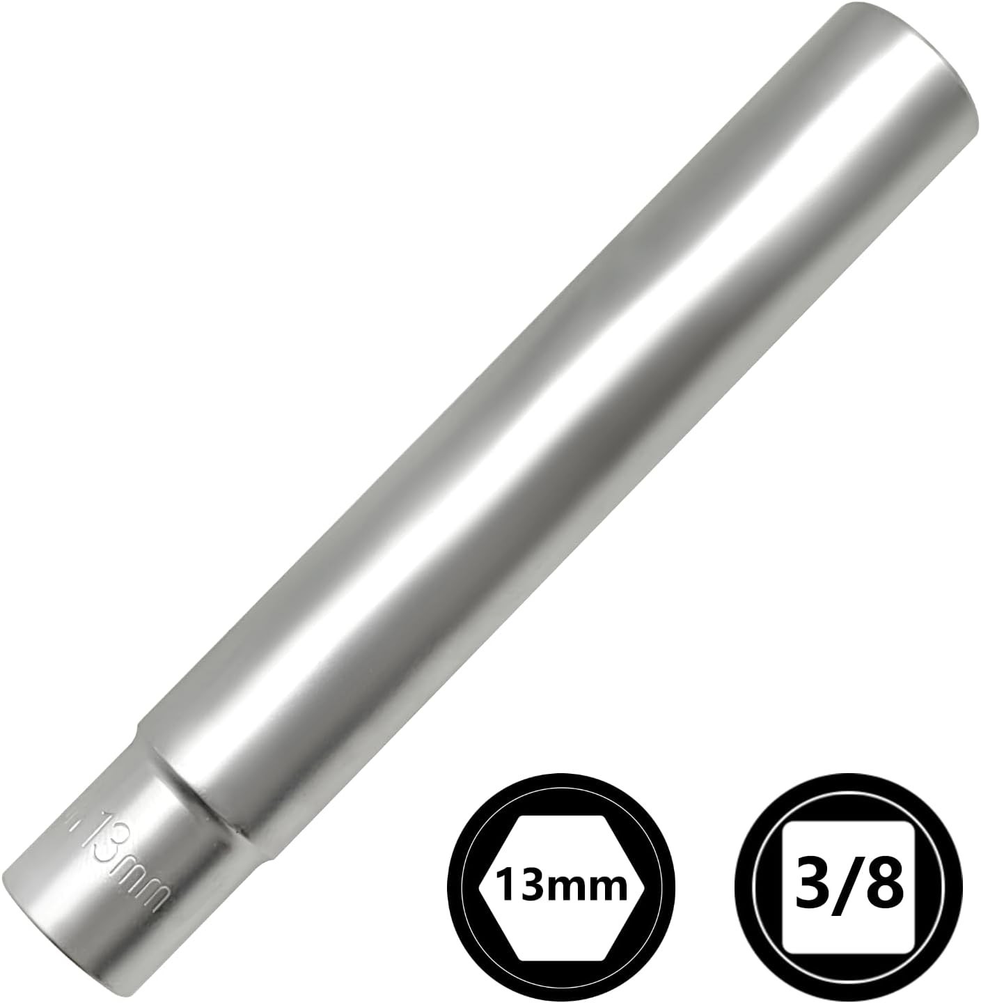 ZKTOOL 7PC 3/8-Inch Drive Deep Metric Socket Set, 8-14MM Extra Long Deep 120M…
