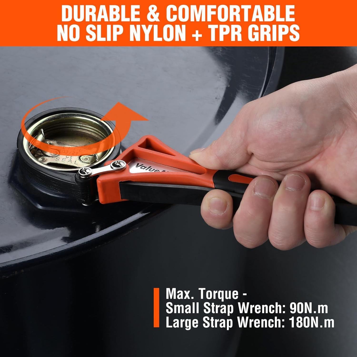ValueMax 2-piece Strap Wrench Set, Adjustable Oil Filter Wrench with Max Diamete