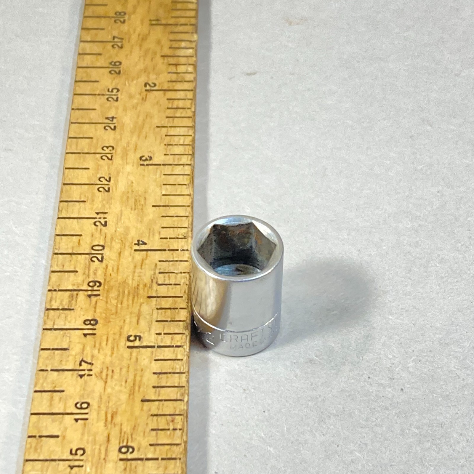 Craftsman 1/2″ Socket 1/4″ Drive 6 Point -V- #43499 USA