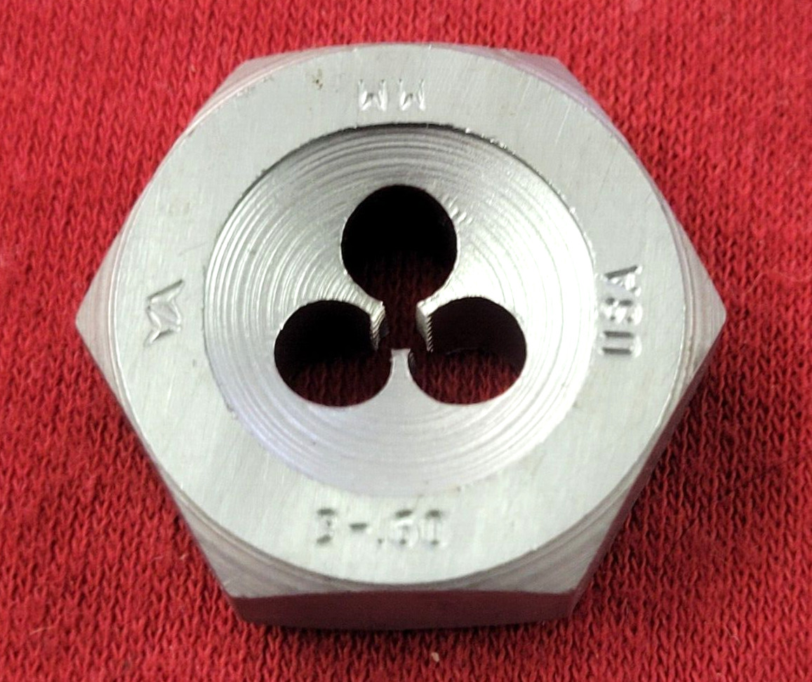 M3 X 0.60 Metric 1″ Hex Die 3MM Carbon Steel A1 419-03060 USA MADE