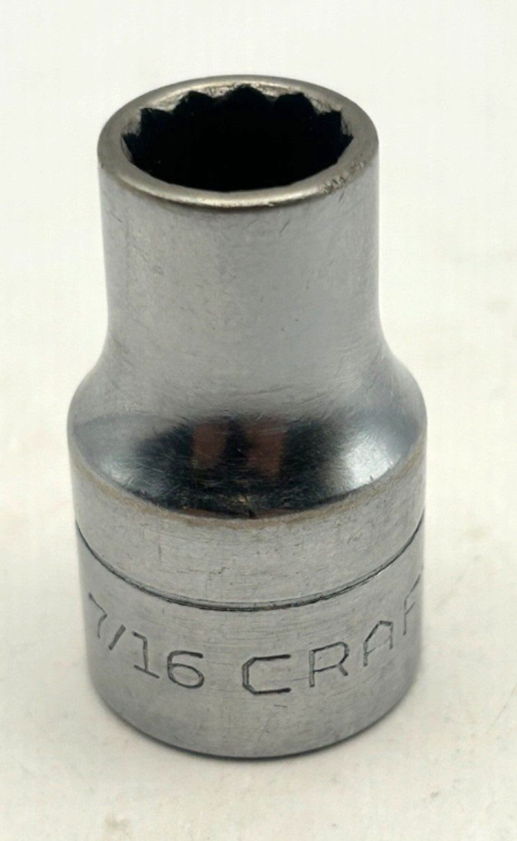 Craftsman SAE Socket Lot 7/16 1/2 11/16 3/4 12 Point Mixed Sizes USA