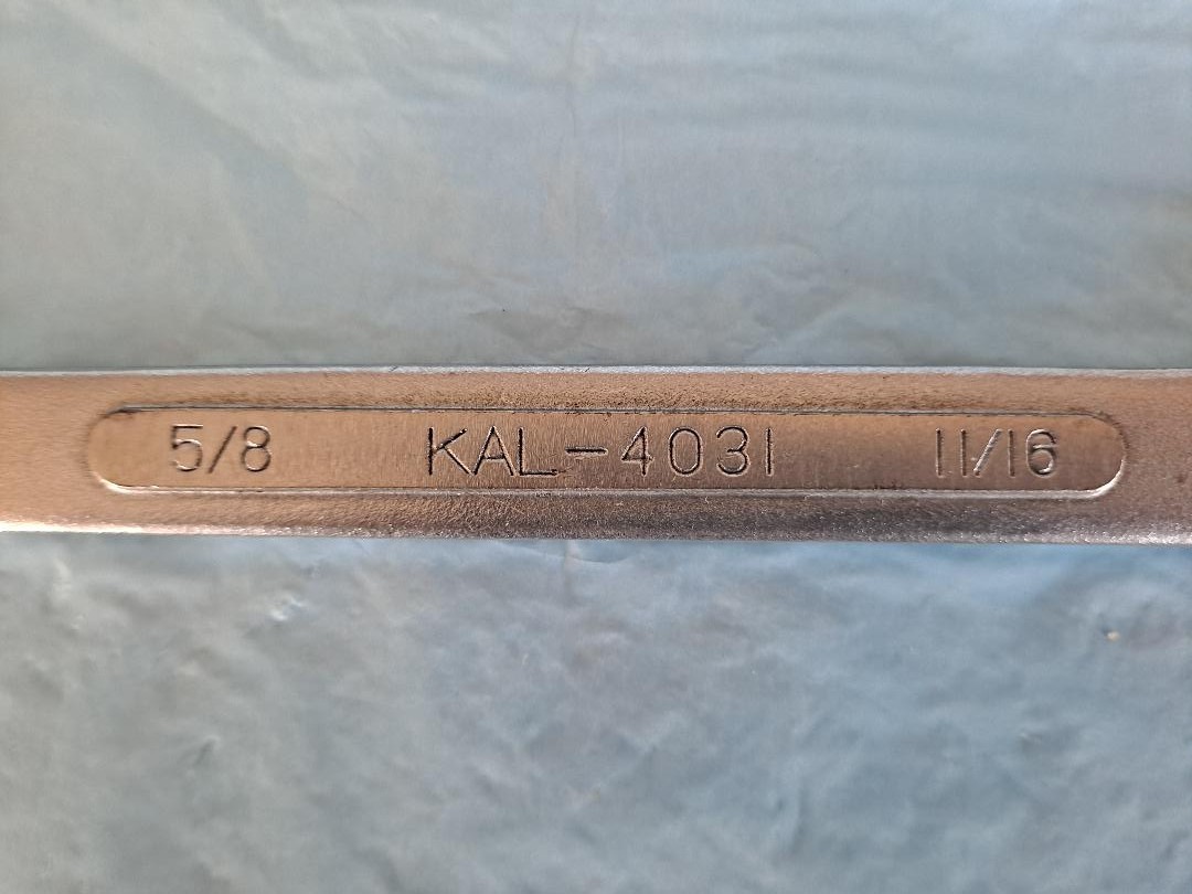 Vintage KAL 4031, Double Open-End Wrench, 5/8 x 11/16, Made in Japan