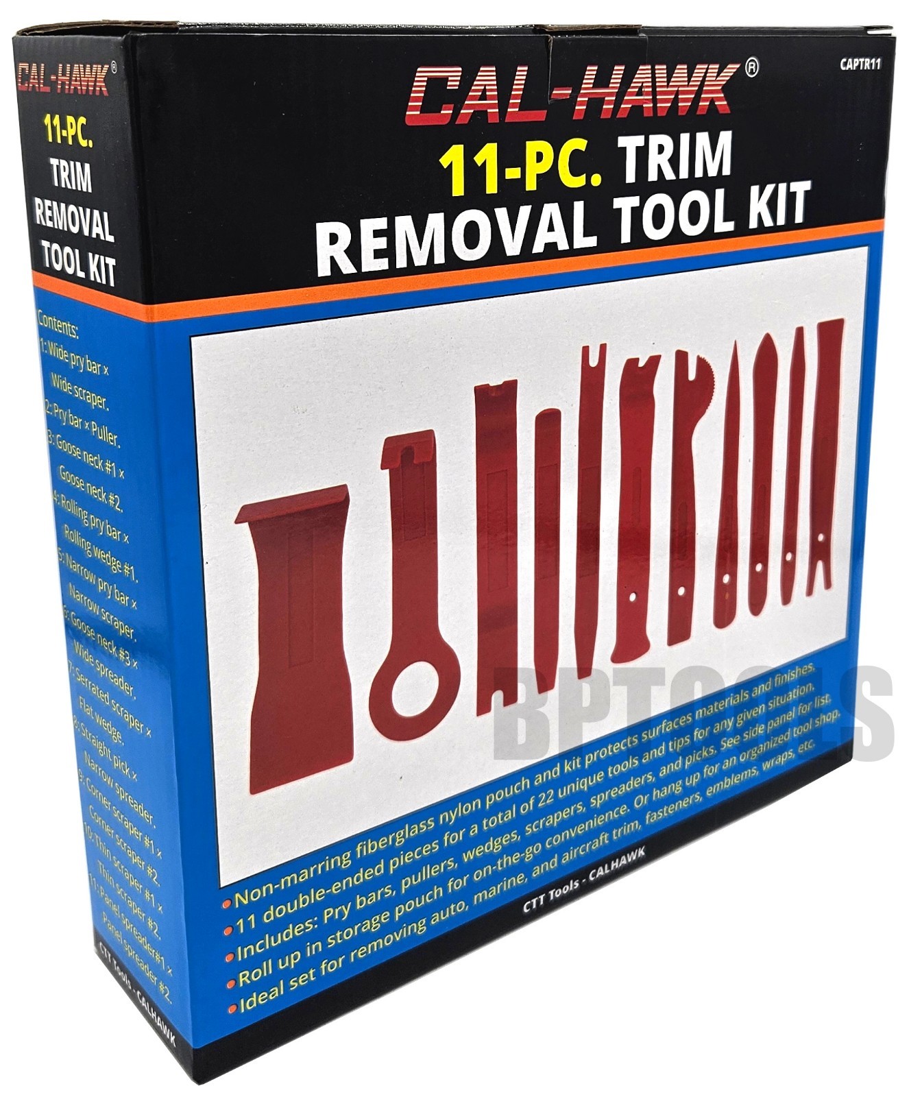 11pc Window Seal Trim Removal Pry Bar Tool Panel Door Interior Clip Remover Kit