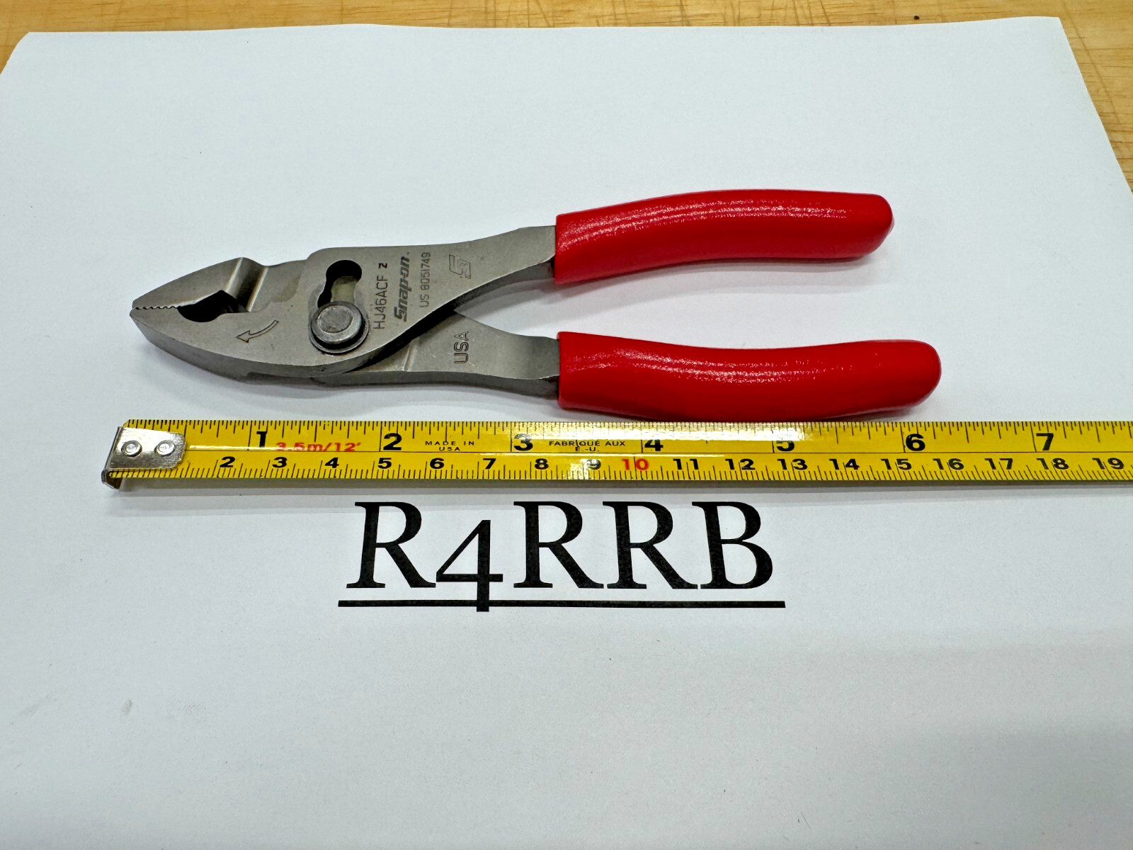 Snap-on Tools USA NEW STYLE RED Soft Grip 6″ Flank Jaw Slip Joint Pliers HJ46ACF