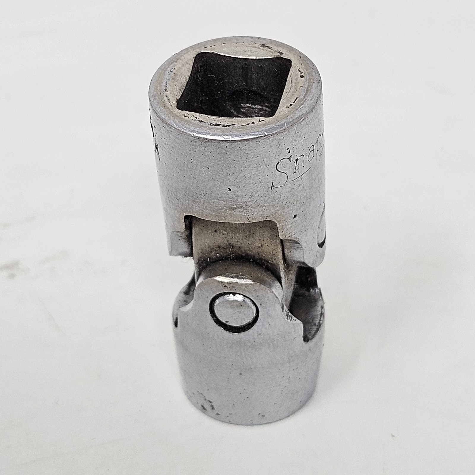 Vtg Snap-on 3/8″ Drive 12 Point 7/16” Shallow Swivel Socket SAE FVU14 Made USA