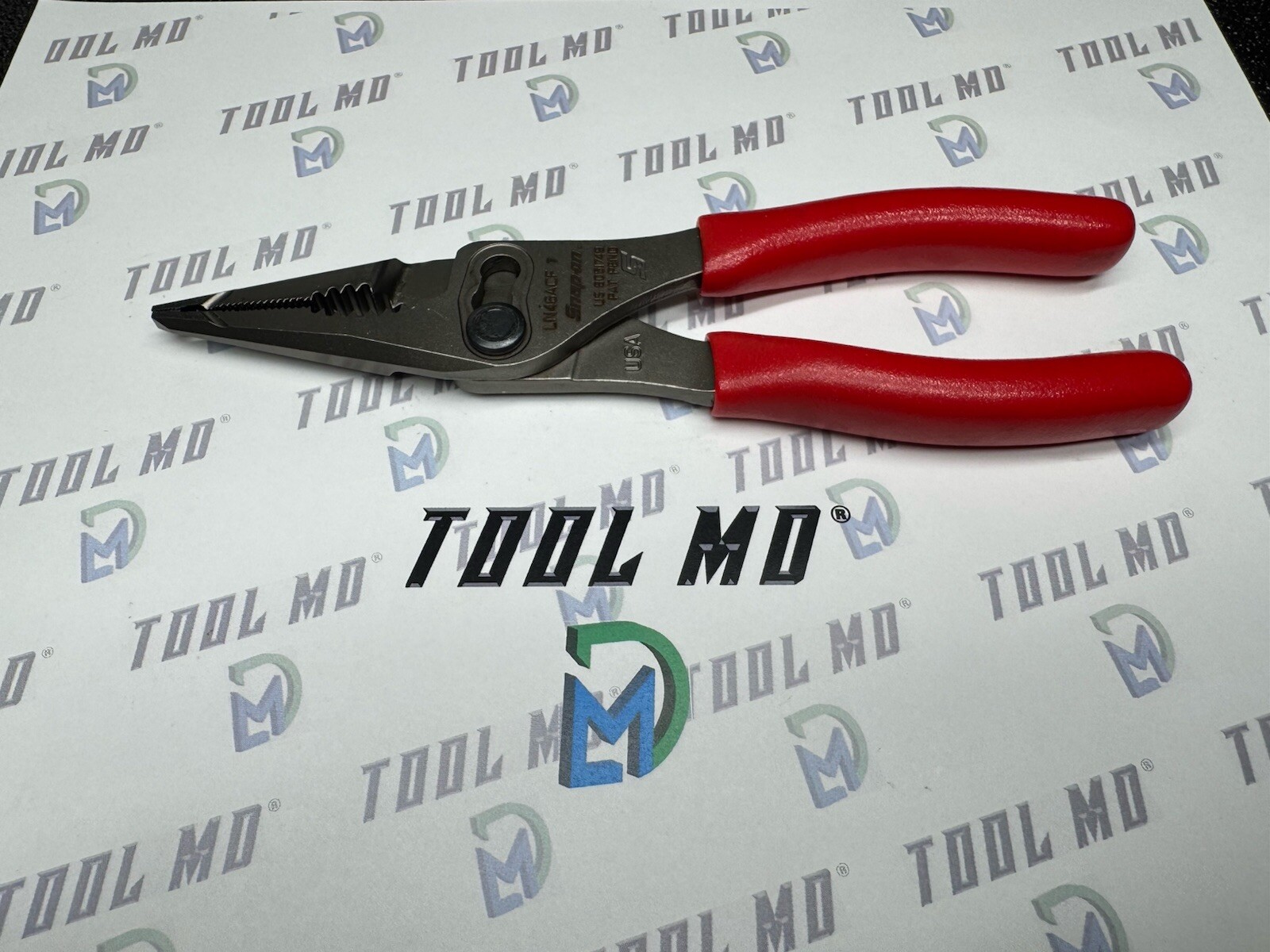 Snap-on Tools USA NEW RED 7″ Talon Grip Long Nose Slip Joint Pliers LN46ACF