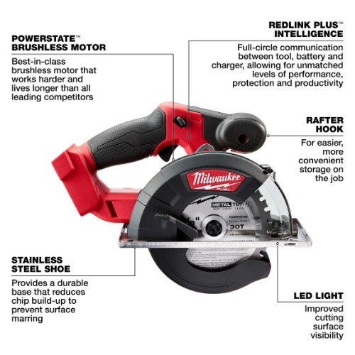 Milwaukee M18 FUEL 18V Lithium-Ion Cordless Metal Cutting 5-3/8″ Circular Saw
