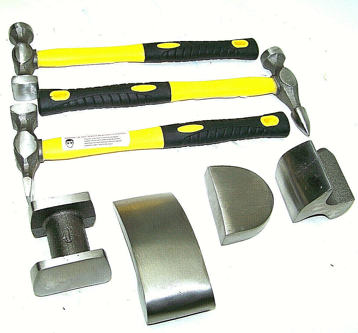 7 pcs Auto Body Fender Repair Dent Truck Kit Hammers Dollies Professional Tools