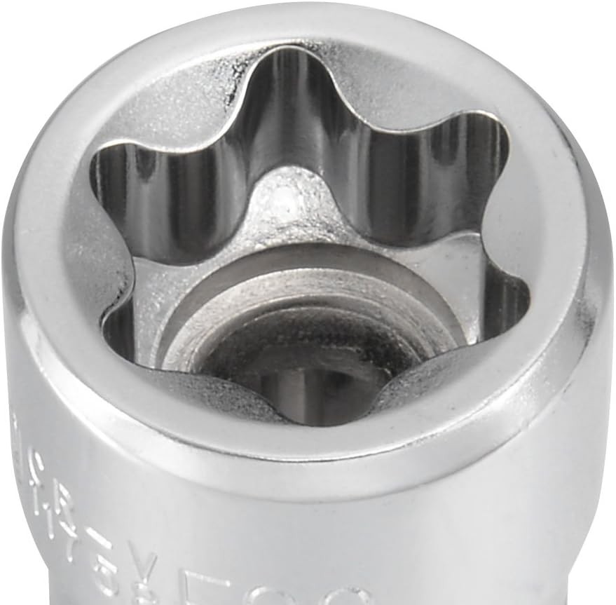 uxcell 3/8-inch Drive E20 External Torx Shallow Socket, Cr-V Steel One Size