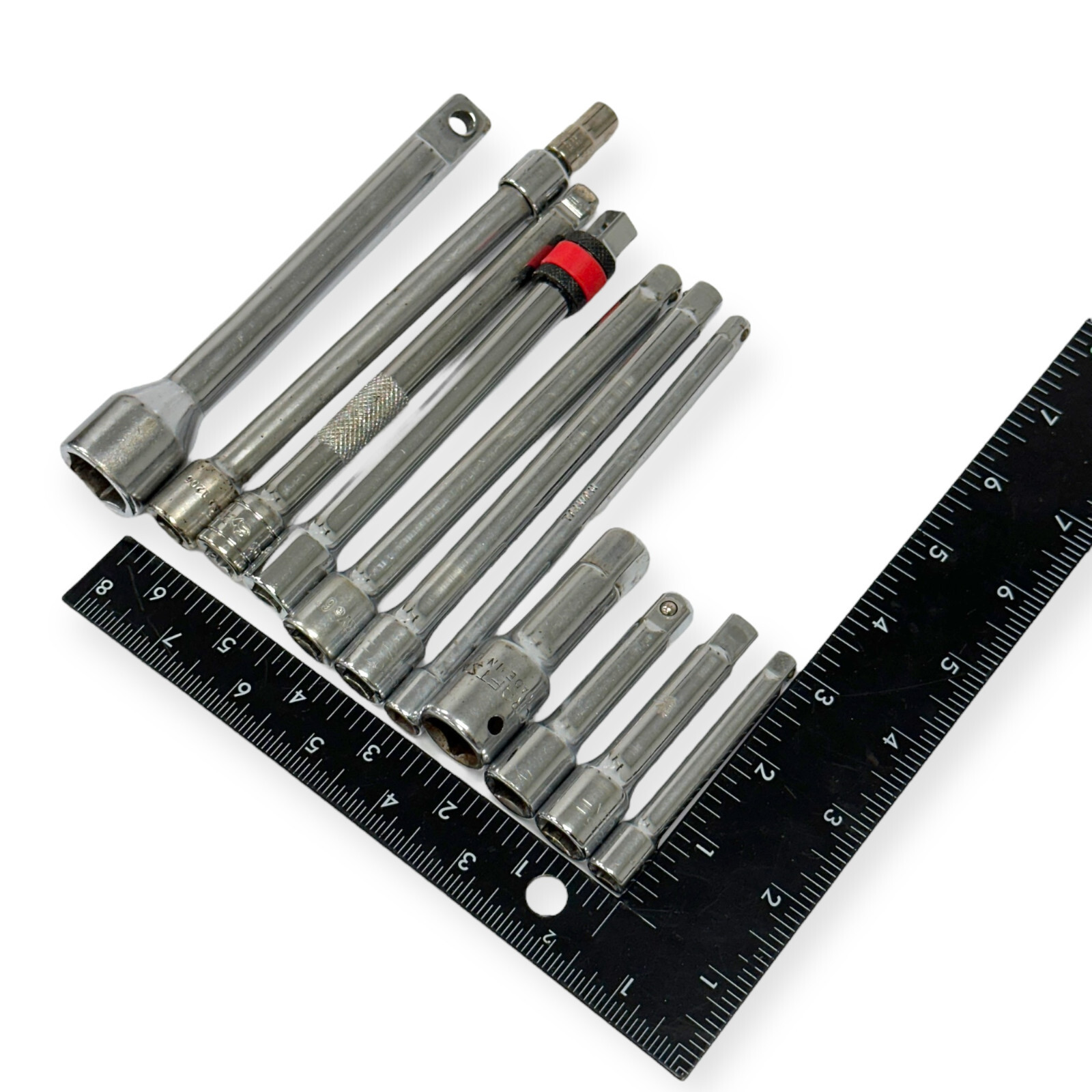 Craftsman, Husky and Assorted 3, 6, 7 in, 3/4, 3/8 in Extension Bar Set, 11 pcs