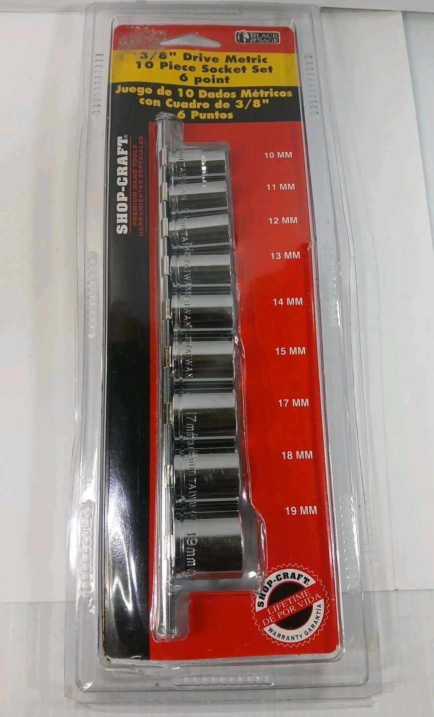 Shop -Craft 3/8″ Drive Metric 10 Piece Socket Set 6 Point New In Package